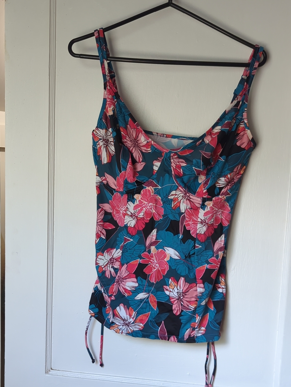 Panache Tankini Teal/Pink floral UK Size 32H
